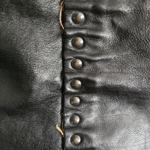 Black and Gold Studded Women's Bag - Picture 5 of 12